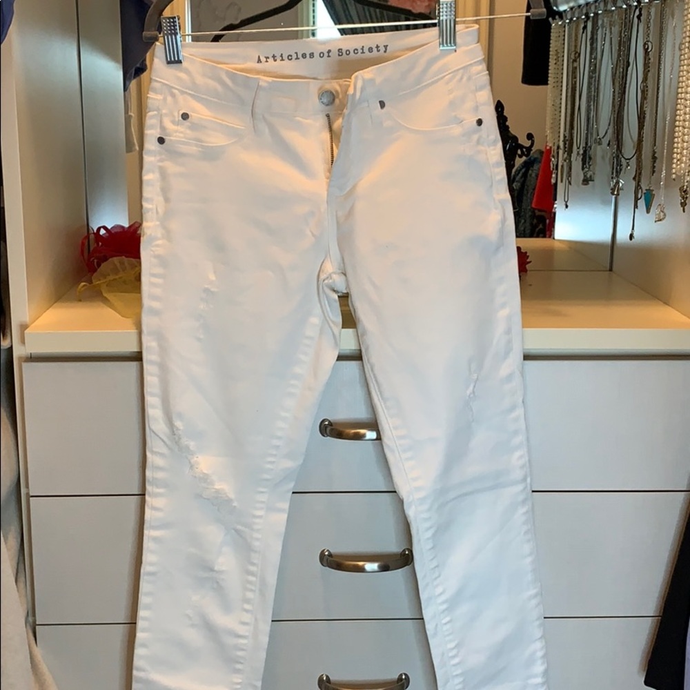 White Articles of Society distressed jeans